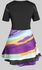 Plus Size & Curve Tie Dye Striped Skirted Ruched Tunic Tee - 1x
