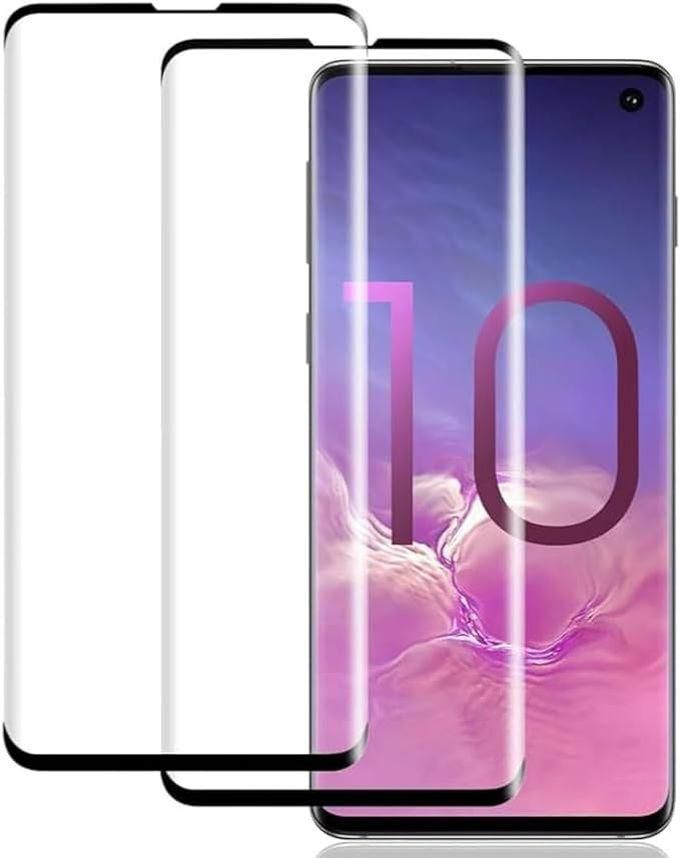 Samsung Galaxy S10 Full Glue 9D Curved Tempered Glass Screen Protector Edge To Edge Fit Protection Tempered Glass For Samsung Galaxy S10 (Black)