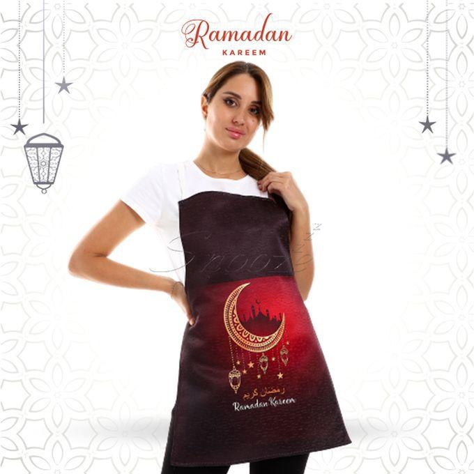 Snooze Kitchen Apron, Ramadan Design, Dark Red