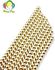 Party Time 25pcs Gold Stripes Design Straws for Party Supplies, Biodegradable Paper Straws, Birthday, Wedding, Bridal/Baby Shower Decorations - Birthday Party Supplies