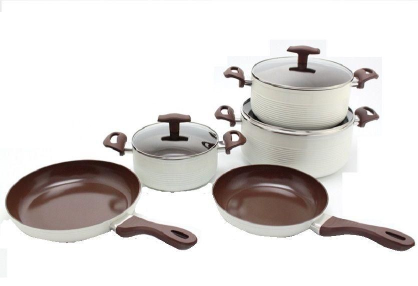 Ceramic Coating Cookware Set - 8 Pcs