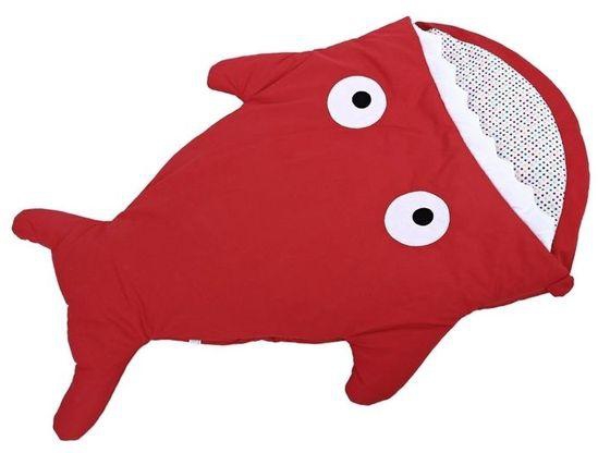 Generic Winter Cartoon Shark Babies Sleep Bag 88*54*2.5CM - Red