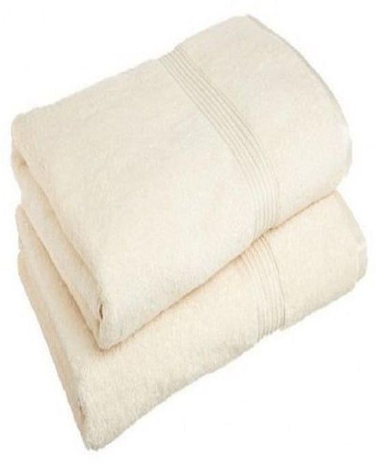 2 Set Of Medium Bath Towel - Cream