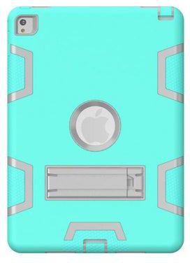 Shockproof Case Cover With Kickstand For Apple iPad 2/3/4 Aqua/Grey