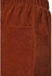 بنطال كاجوال بتصميم سادة وخصر مطاطي للنساء ومصنوع من قماش مخملي مضلع بني