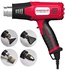 ROADPOWER Heat Gun 2000W, 440°C-600°C with High and Low Setting - Cord Plug-in Handle - Best for Removing Paint, Sticker, Vinyl Car Wrap and Adhesives - Variable Temperature - with 4 Nozzles included