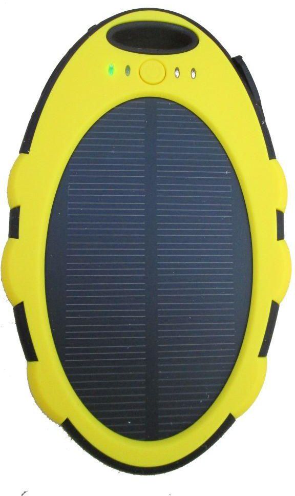 Solar Power Bank 5000 mAh Yellow Black