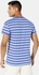 Short Sleeve Striped T-Shirt Blue