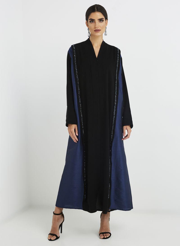 Rahaf Elegant Abaya For Women Black/Blue
