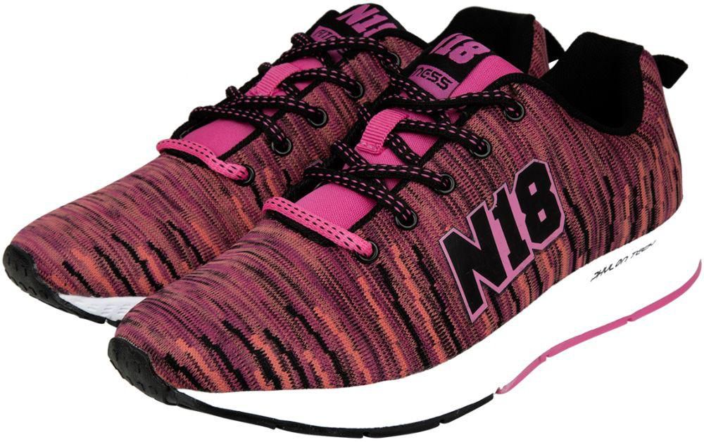 N-18 Pink - Black and White Fashion Sneakers For Women