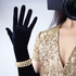 Generic Elegant Female Gold Velvet Dinner Dress Gloves Win