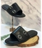 Classic Black Leather Male Slippers