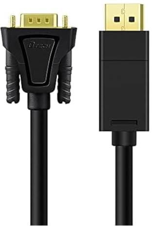DisplayPort to VGA Cable 6fT(1.8m) - Active DisplayPort to VGA Adapter Cable - 1080p Video - DP to VGA Monitor Cable - DP 1.2 to VGA Converter - Latching DP Connector