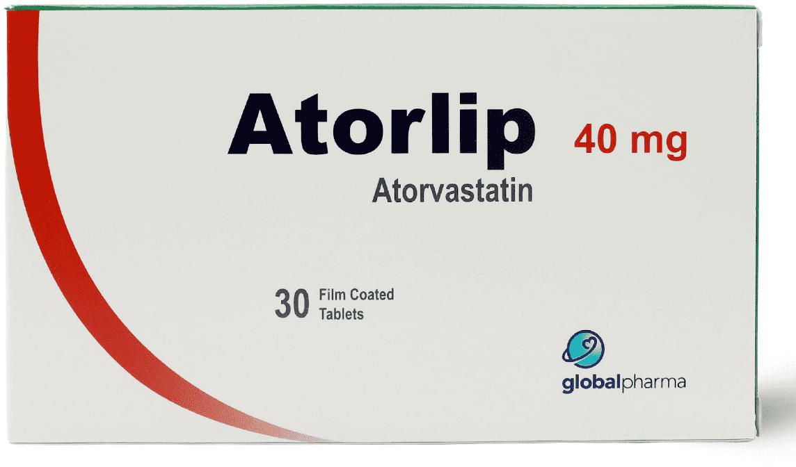 Atorlip 40 Mg, Reduce Blood Cholesterol Level & Prevent Hyperlipidemia Complications - 30 Tablets