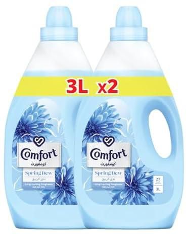 COMFORT Fabric Softener, Spring Dew, for fresh & soft clothes, 2 x 3L