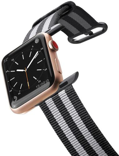 Casetify - Apple Watch Band Nylon Fabric All Series 42mm Black Stripes