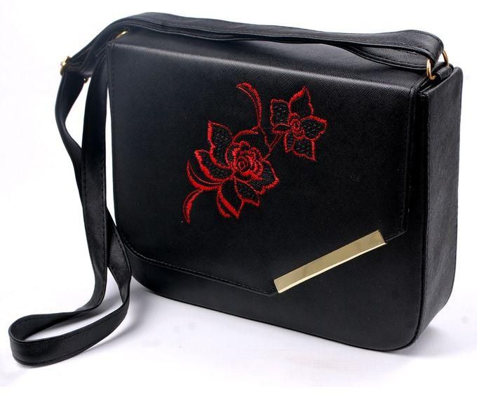 Wellz Floral Cross Bag Black
