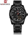 NAVIFORCE 3980 Luxury Fashion Men Sports Male Waterproof Black Full Steel Wristwatch