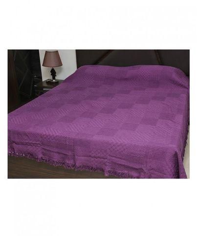 Generic Waffle Cotton Throw - Purple - 220x240 cm