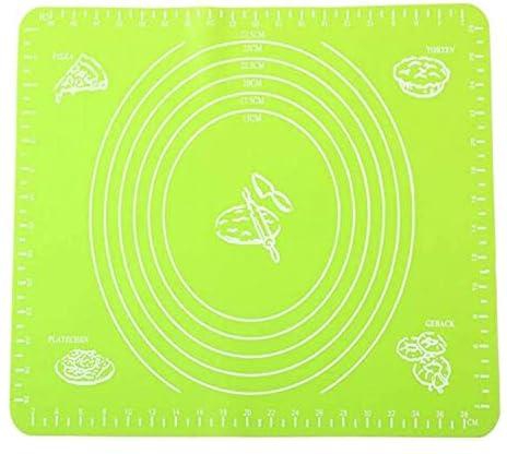 Silicone Baking Mat for Pastry Rolling with Measurements Reusable Non-Stick Dough Pad for Housewife and Cooking Enthusiasts - Green55414
