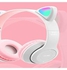سماعة رأس لاسلكية للألعاب ، وسماعات أذن بلوتوث 5.0 Cat ، وسماعات أطفال ، وإضاءة LED ، وسماعات رأس بلوتوث فوق الأذن للأطفال والكبار (رمادي()