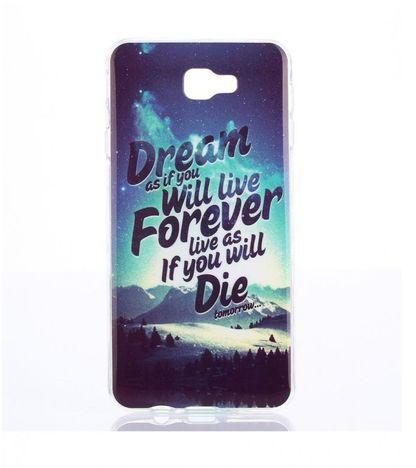 Generic IMD Patterned TPU Case - For Samsung Galaxy J7 Prime/On7 2016 - Mountain Scene and Quote
