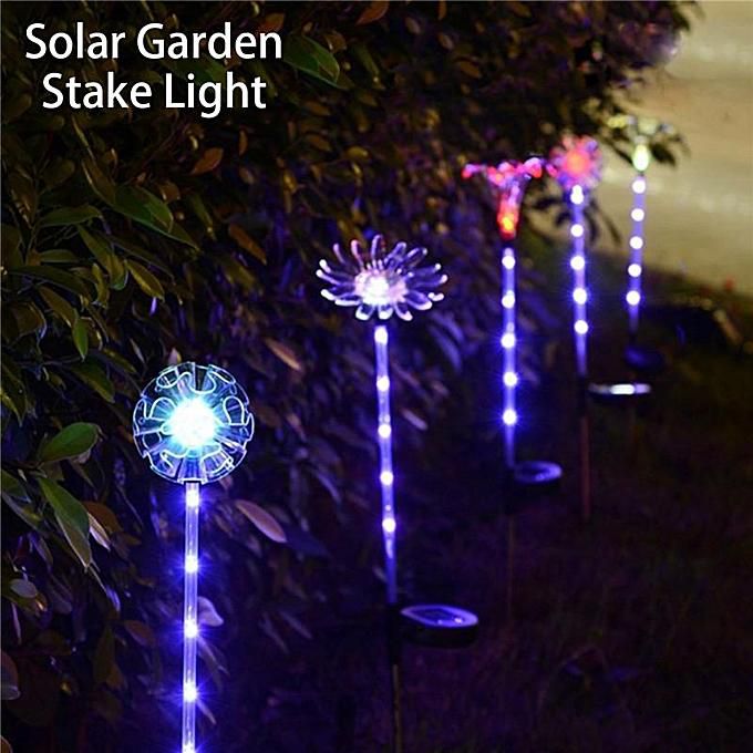 Solar Power Flower RGB Garden Decor Stake Outdoor Landscape Path LED Night Light Sunflower