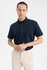 Defacto Man Slim Fit Polo Neck Short Sleeve Knitted Polo T-Shirt