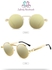 نظارات شمسية عصرية عصرية بتصميم بانك للرجال باطار معدني دائري ريترو للنساء نظارات شمسية عصرية للحماية من الاشعة فوق البنفسجية 400 ذهبي