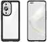Case For Huawei Nova 11 Pro , - Rugged Heavy Duty Brushed Protective Case - Black Edges Transparent Back