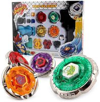 Top Fusion Metal Master Fight Beyblade Rare 4D Launcher Christmas Set Kids Toys 