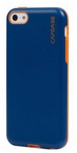Capdase SJIHM-VKD7 Soft Jacket Vika for iPhone 5C - Deep Blu /Orange