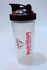 Nutrition Supplements Shaker Bottle - Protein Powder Mixer Sports Water Bottle - 600 ML - Black/White
