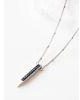Geometric Modern Blue Bullet Necklace Blue Swarovski Crystal Long Necklace