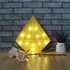 Fashion Diamond Shape Table Lamp Bedroom Decoration Night Light - Yellow