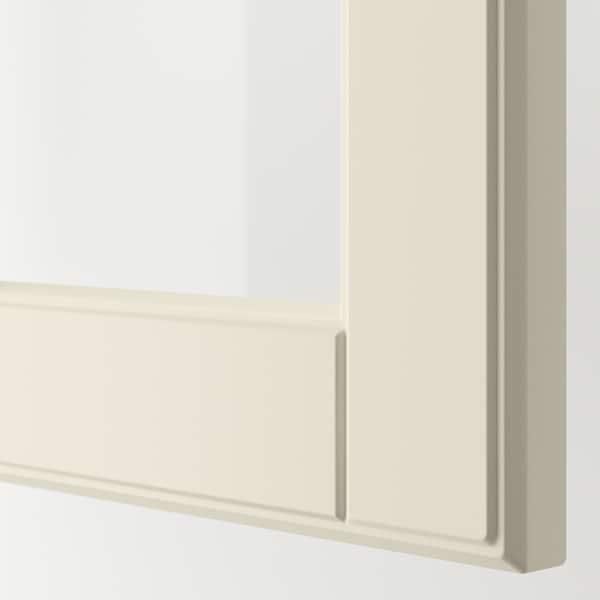 METOD خزانة حائط زاوية+رف دوّار/ب. زجاجي , أبيض/Bodbyn أبيض-عاجي, ‎68x60 سم‏ - IKEA