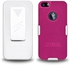 Amzer Shellster Case Cover for iPhone 5 - White/Hot Pink