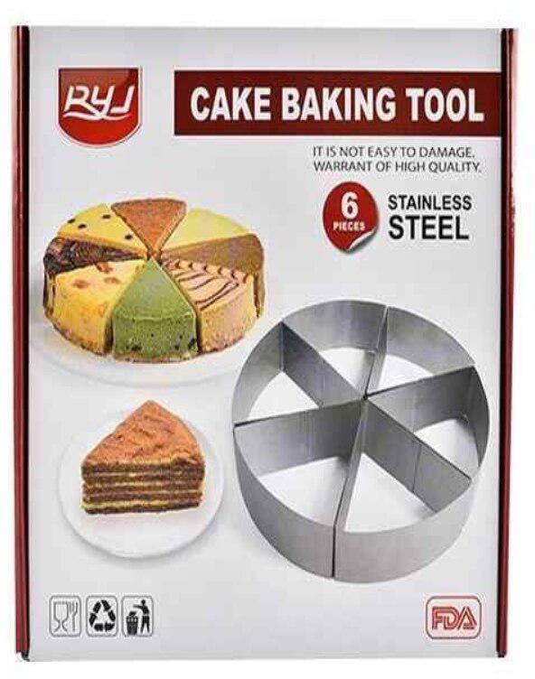 Set of 6 Cake Mold Triangle Stainless Steel Cake Mousse Rings Cheesecake Pan Baking Tools Mould