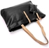 Universal Fashion Women Leather Tote Shoulder Handbag Satchel Messenger Shopping Bag Purse Black