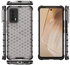 Cover Vivo iQOO Neo 5 , - Heavy Duty Brushed Dual Protective Shockproof Case - Black Edges Transparent Beehive Back