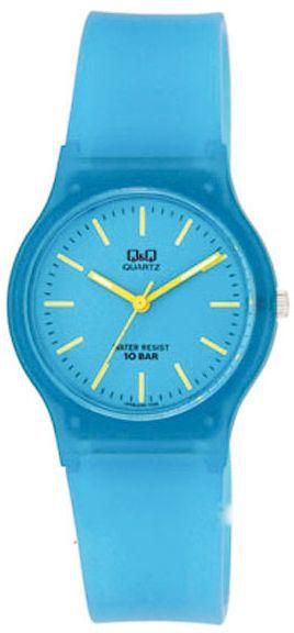 ساعة كيو آند كيو Q&Q VP46J034Y لون أزرق خفيفة وعملية