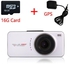 Generic AT66A Car Camera Novatek 96650 1080P HD Car DVR Dash Cam Registrar WDR G Sensor Video Recorder Registrator External GPS Tracker DJL(#whitegps16gcard)