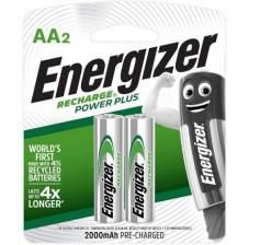 Energizer Rechargeable Batteries, AA, 2/Pack