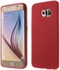 Double-sided Matte TPU Case for Samsung Galaxy S6 Edge G925 - Red