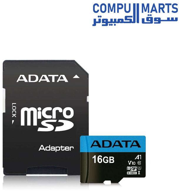 بطاقة ذاكرة ADATA Premier microSDXC Class10 مع محول