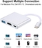 USB 3.1 Type-C To USB 3.0/ HD/ Type-C HUB USB-C 3-In-1 Adapter Dongle Dock Cable For Macbook Pro