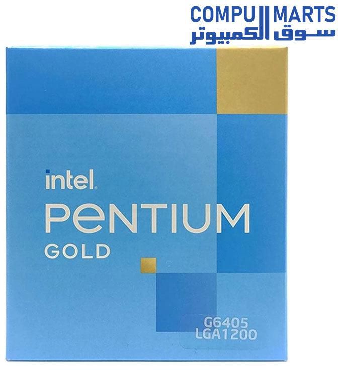 معالج Desktop Boxed Intel Pentium Gold G6405 بتردد 4.1 جيجاهرتز وذاكرة