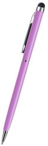 2 In 1 Capacitive Stylist Slim Ballpoint Pen Stylus For All Smart Phones Tablet Purple