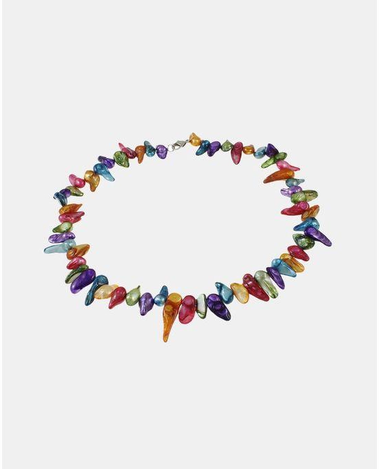 Dinardo Pearl Long Necklace – Multicolour