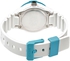 Casio Ladies Blue Dial White Resin Band Watch [LRW-200H-2BV]
